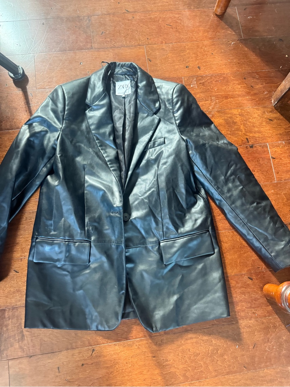 Zara faux leather jacket